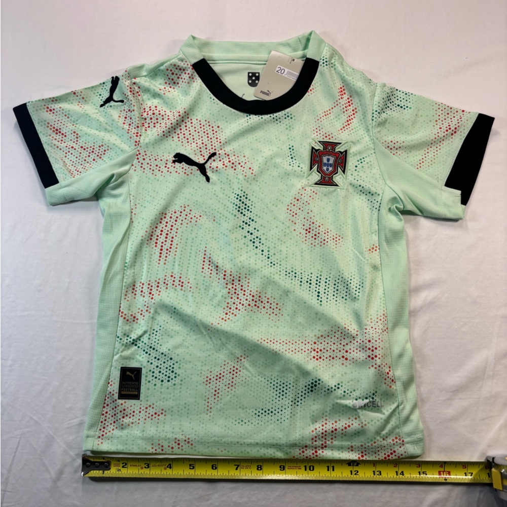 New - Portugal Kids Jersey 25/26 Away Green Puma Youth Soccer Shirt New With Tag - Picture 5 of 6